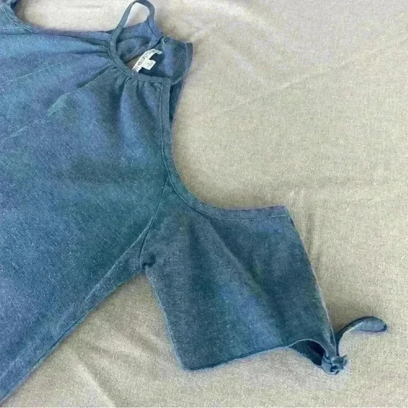 Love@FirstSight chambray cold shoulder blouse. - Picture 2 of 4